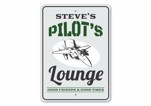 Pilot's Lounge Aviation Sign