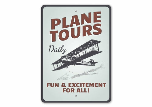 Plane Tours Daily Aviation Sign