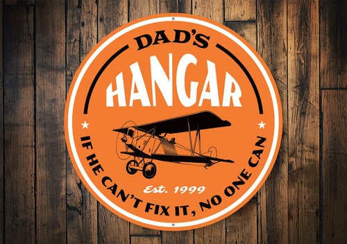 Dad's Hangar Aviation Sign