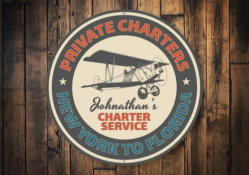 Charter Service Aviation Sign