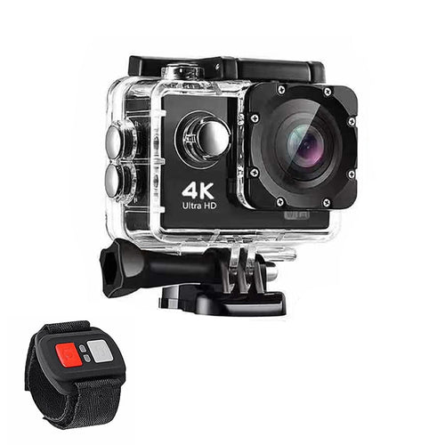 4K Waterproof Camera + RF Remote with Accessories