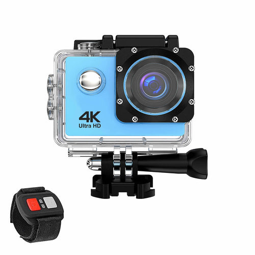 4K Waterproof Camera + RF Remote with Accessories