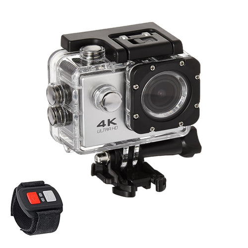 4K Waterproof Camera + RF Remote with Accessories