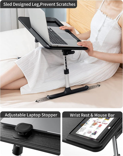 Laptop Desk | Height & Angle Adjustable Laptop Stand for Office, Hangar, Workspace