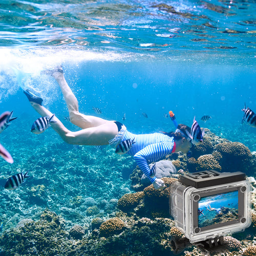 4K Waterproof Camera + RF Remote with Accessories